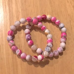 2 Beautiful Gemstone Bracelets